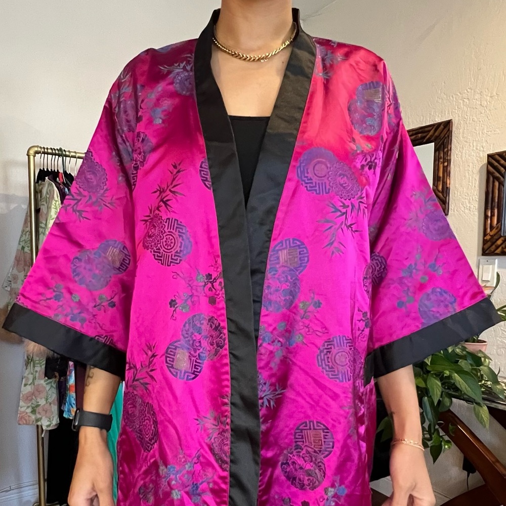 Metallic Magenta Pink Kimono